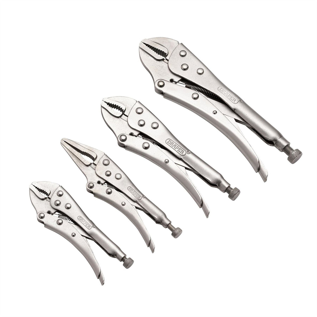 Draper Locking Pliers Set (4 Piece) 35373 White Rose Tools