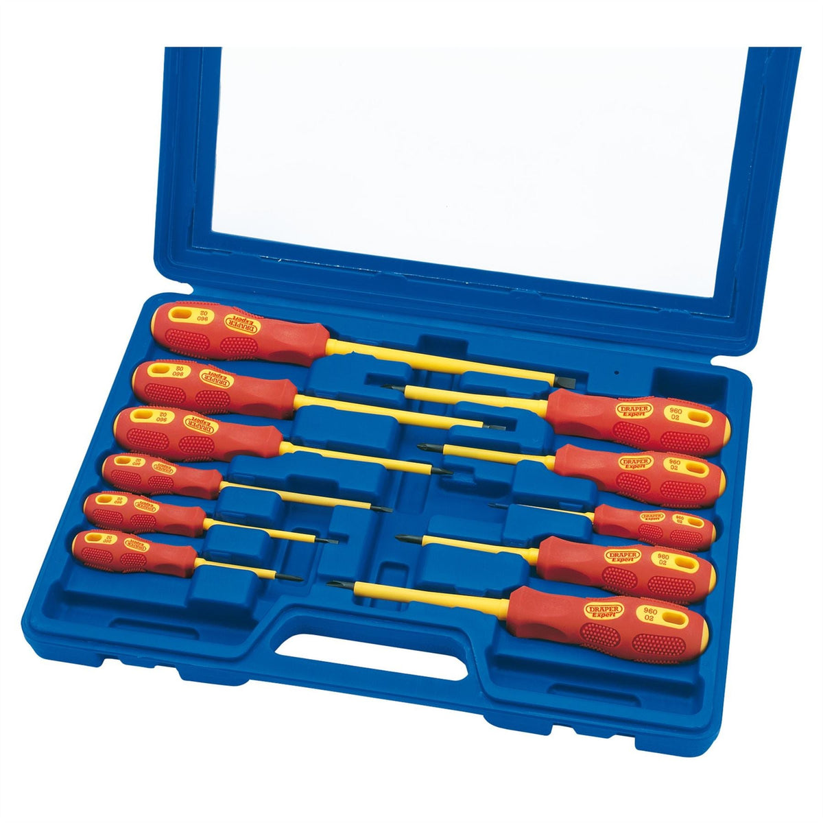 Draper Expert VDE Approved Fully Insulated Screwdriver Set (11 Piece) 69234 White Rose Tools