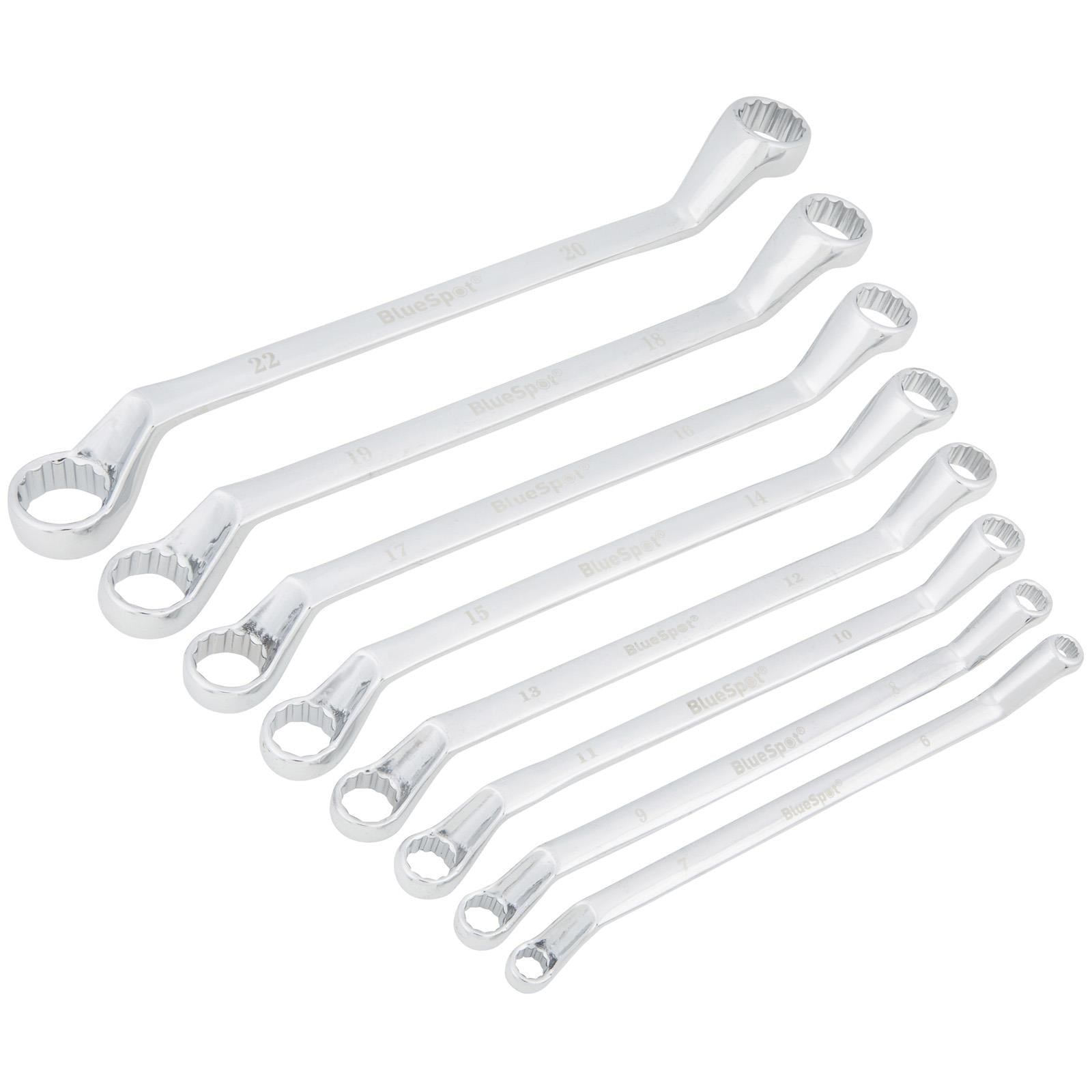 BlueSpot Deep Offset Ring Spanner Set Metric 6-22mm 8 Piece