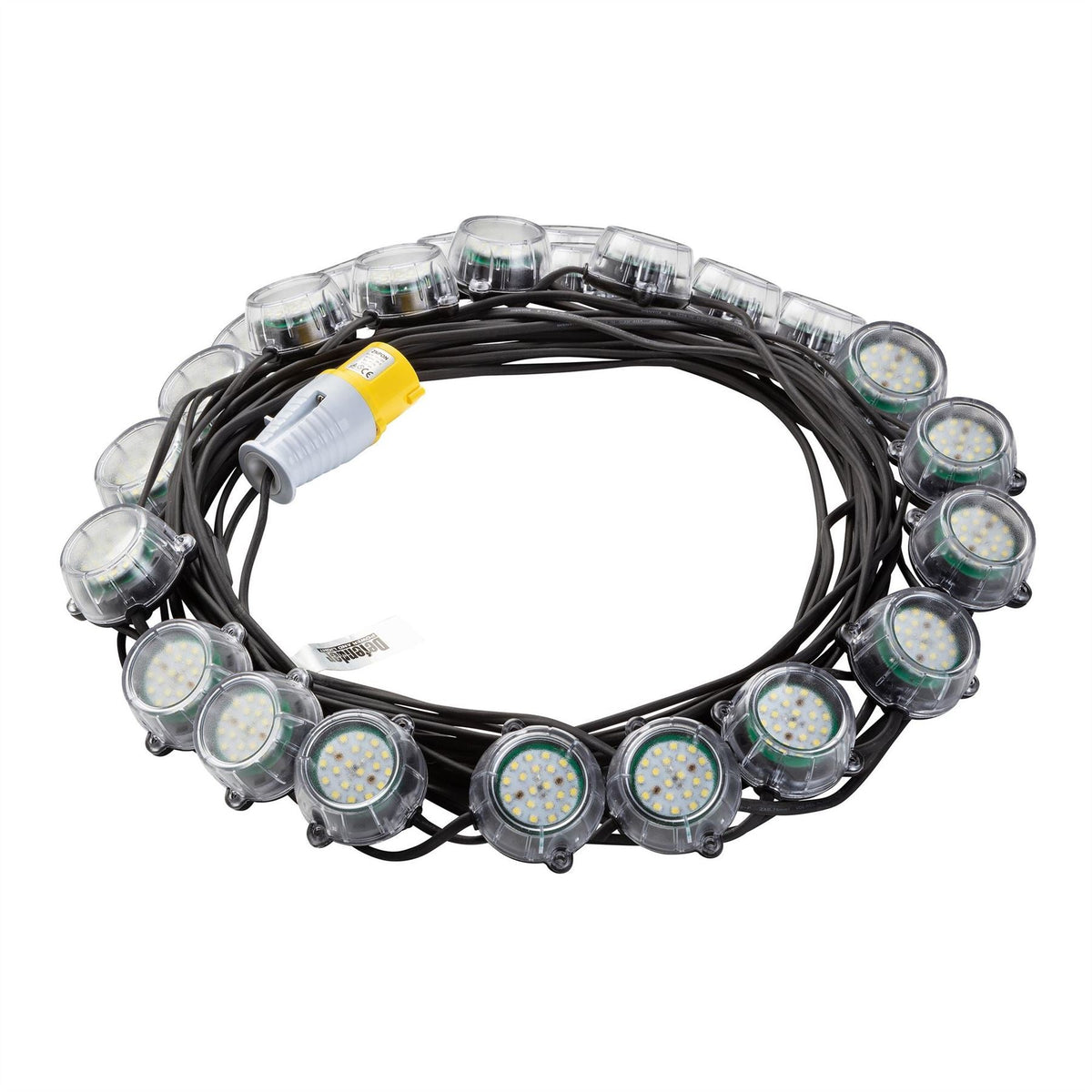Defender E89355 120W Heavy Duty LED Encapsulated Festoon String Lights 50m 34883 White Rose Tools