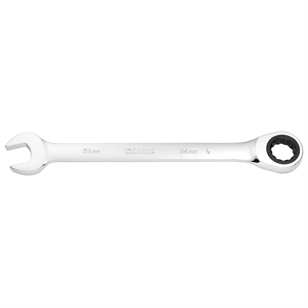 Draper Metric Ratcheting Combination Spanner 24mm 31023 White Rose Tools