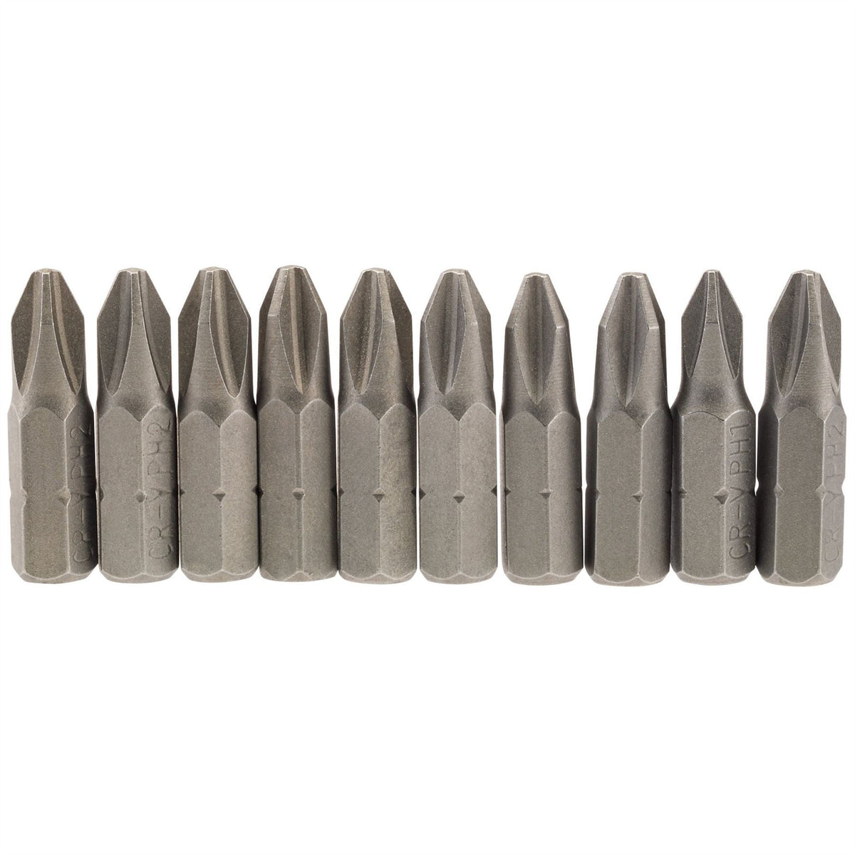 Draper Cross Slot Insert Bit 1/4" Hex 25mm Long No.2 (Pack of 10) 64072 White Rose Tools