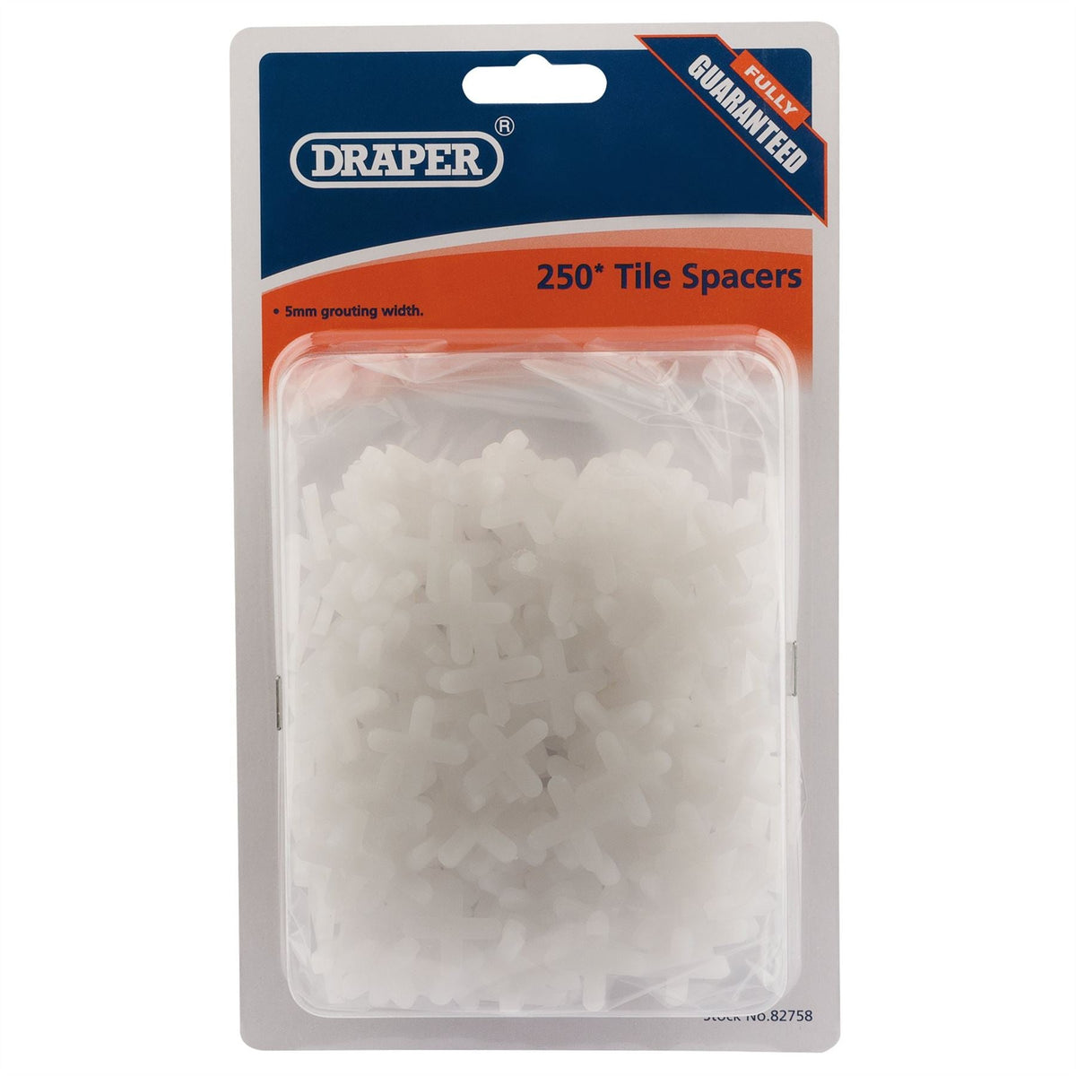 Draper Tile Spacers 5mm (Approx 250) 82758 White Rose Tools