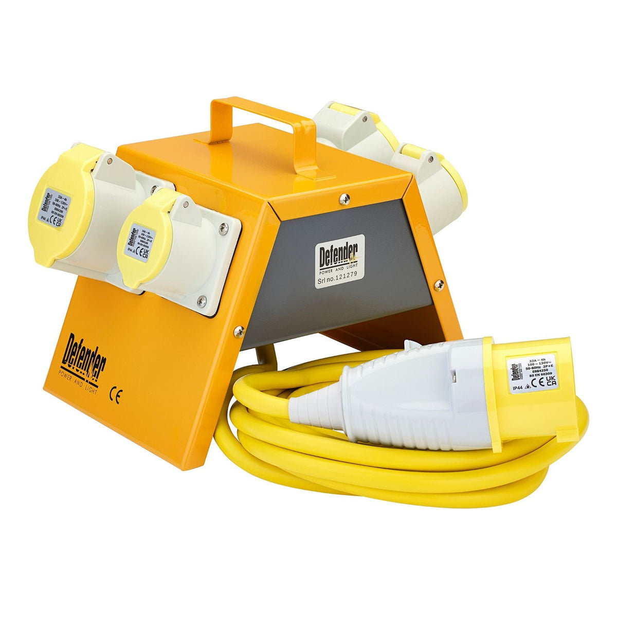 Defender E13108 110V Splitter Box 2 x 16A / 2 x 32A 35839 White Rose Tools
