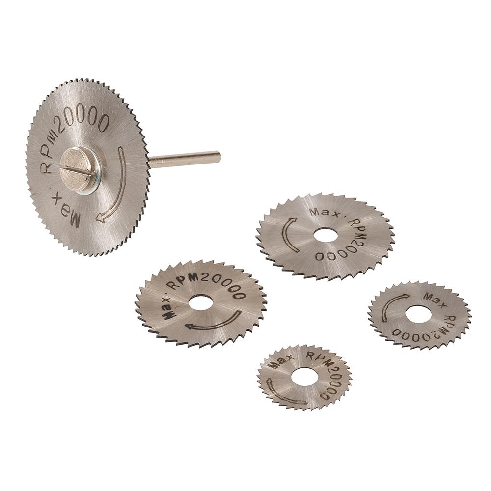 Silverline 6 Piece HSS Saw Disc Set Brass Copper Wood Plastic Rotary Cutting Kit