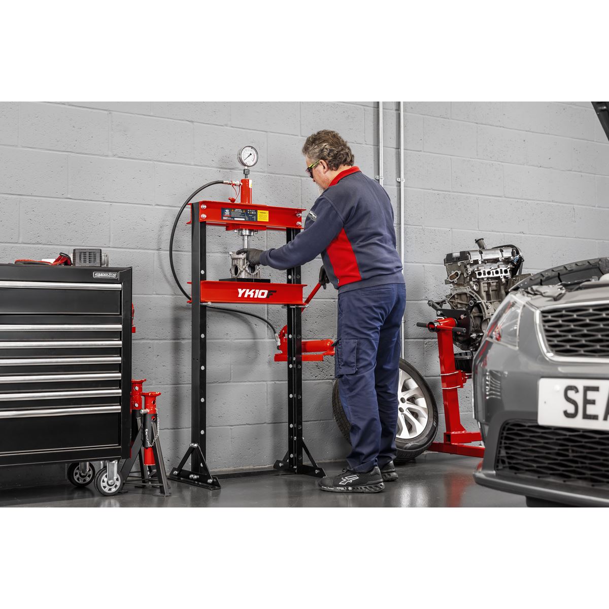 Sealey Hydraulic Floor Type Press 10 Tonne