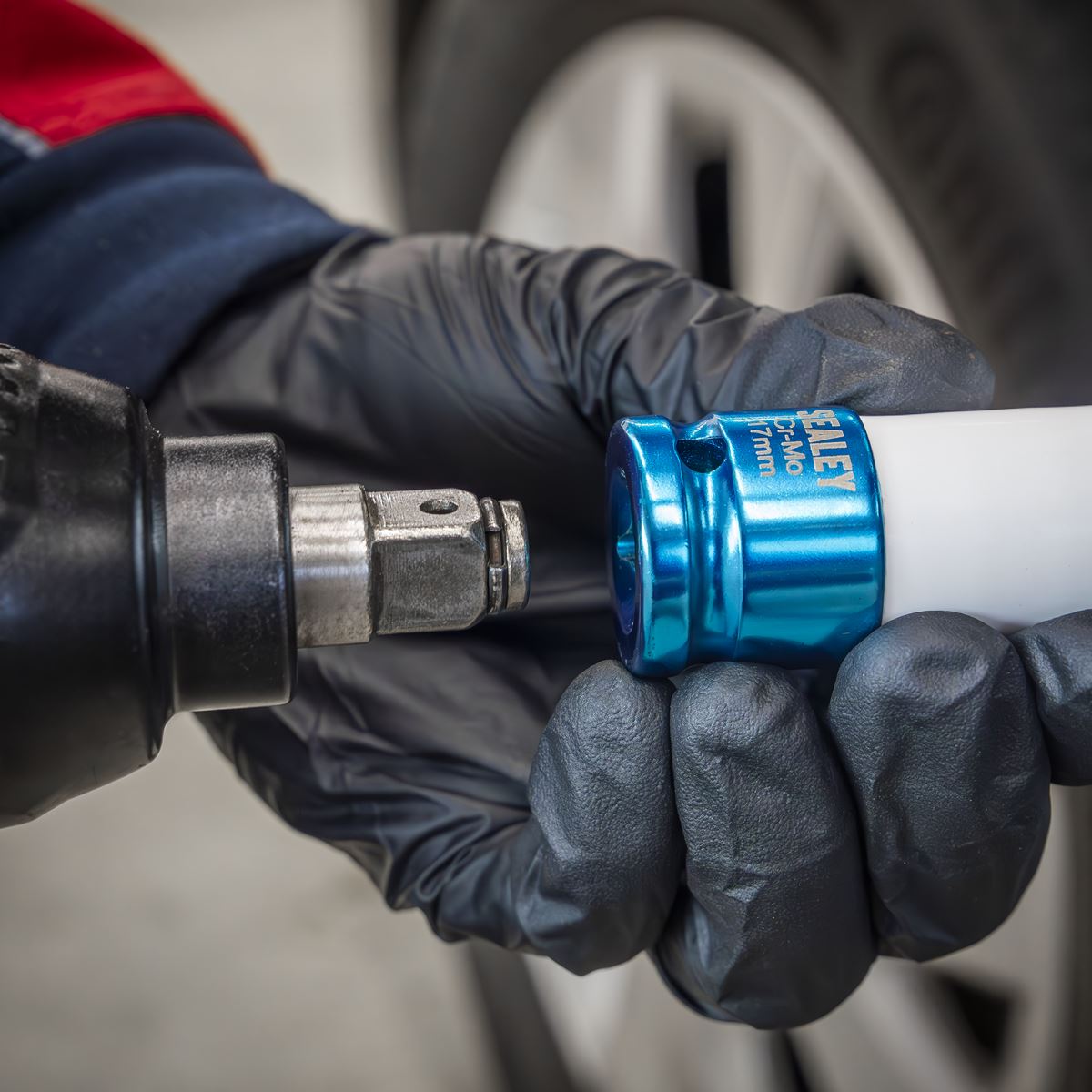 Sealey Alloy Wheel Impact Socket 1/2"Sq Drive 17mm White Rose Tools