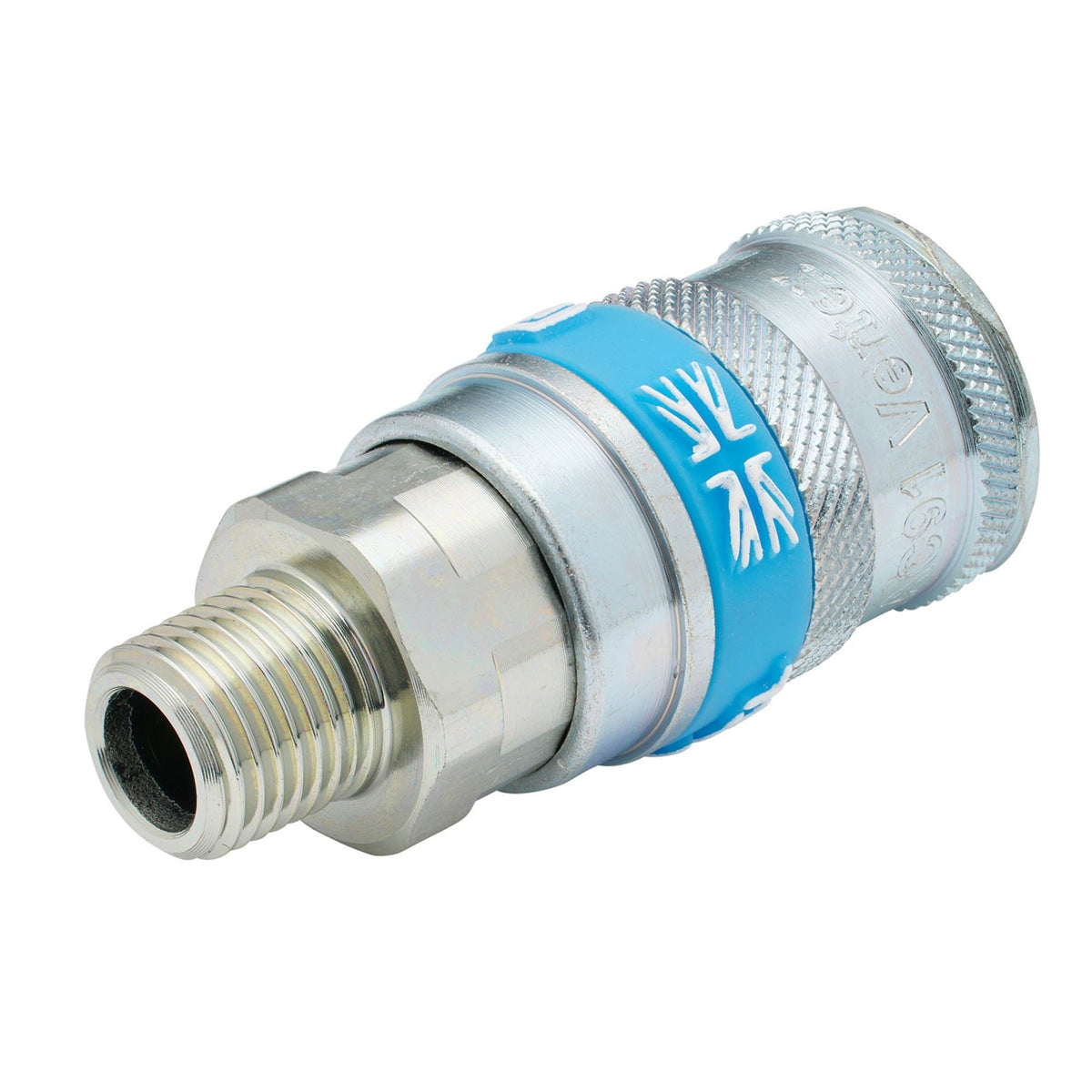 Draper 1/4" BSP Taper Male Thread Vertex Air Coupling 51402 White Rose Tools