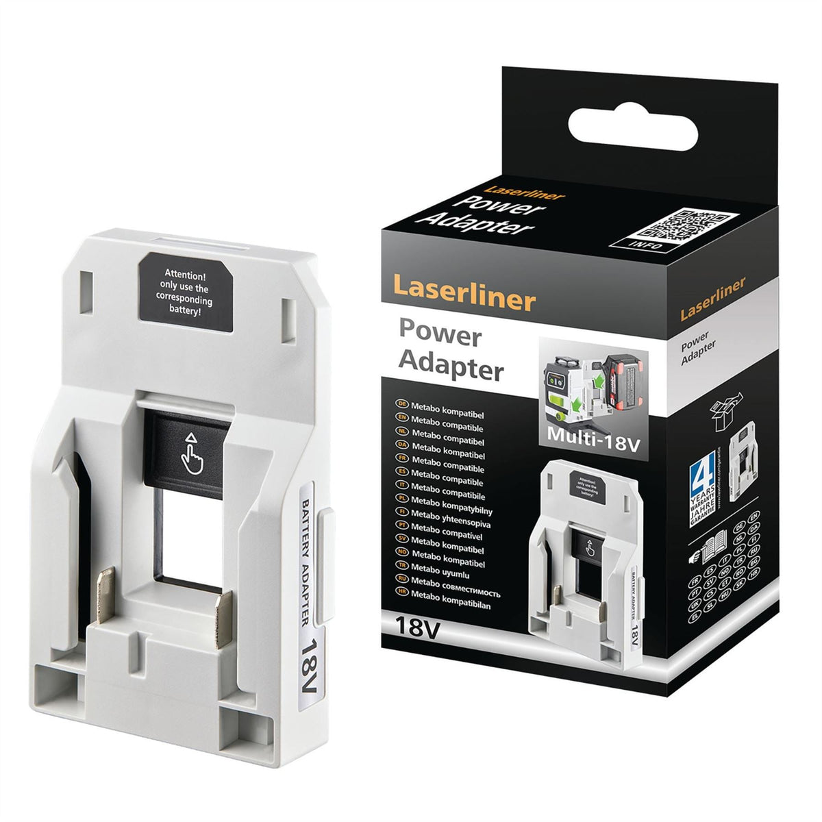 Laserliner 036.380.6A PowerAdapter Metabo compatible Multi-18V Adaptor 32531 White Rose Tools