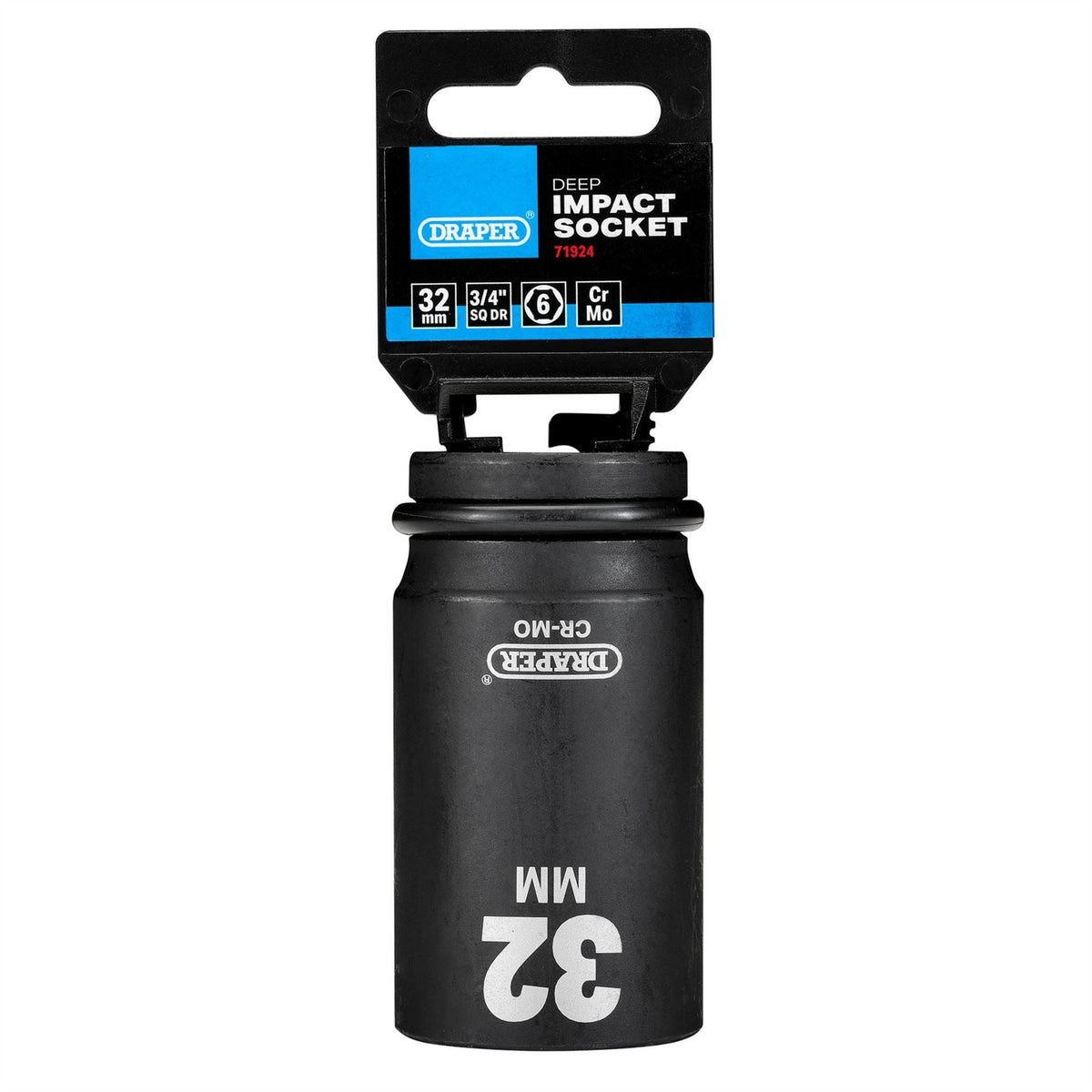 Draper Hi-TORQ® Deep Impact Socket 3/4" Sq. Dr. 32mm 71924 White Rose Tools