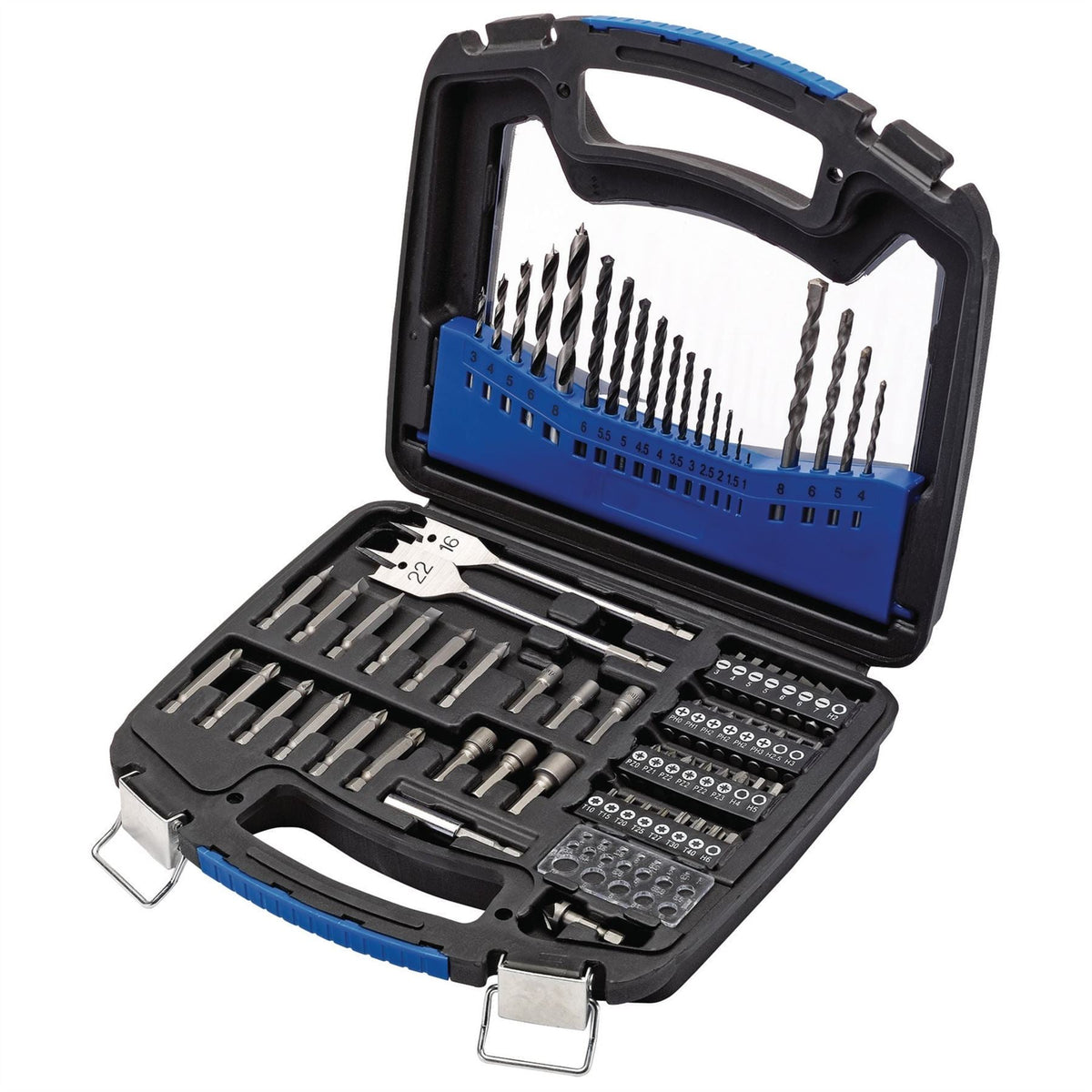 Draper Drill and Accessory Kit (75 Piece) 66090 White Rose Tools