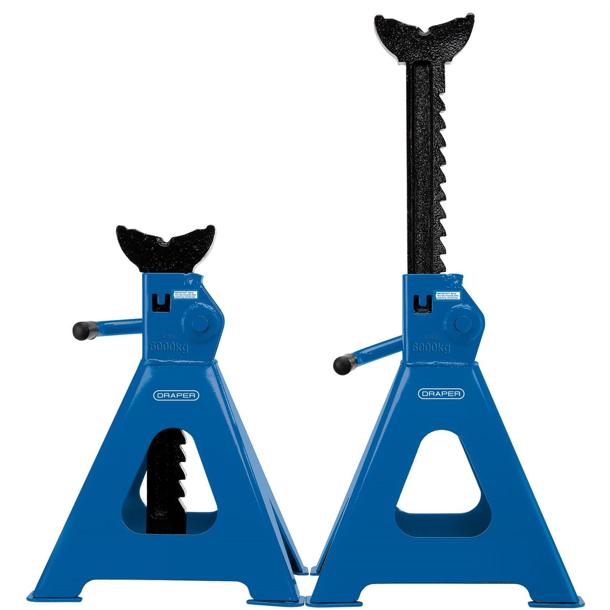 Draper Ratchet Axle Stands 6 Tonne (Pair) 30883 White Rose Tools