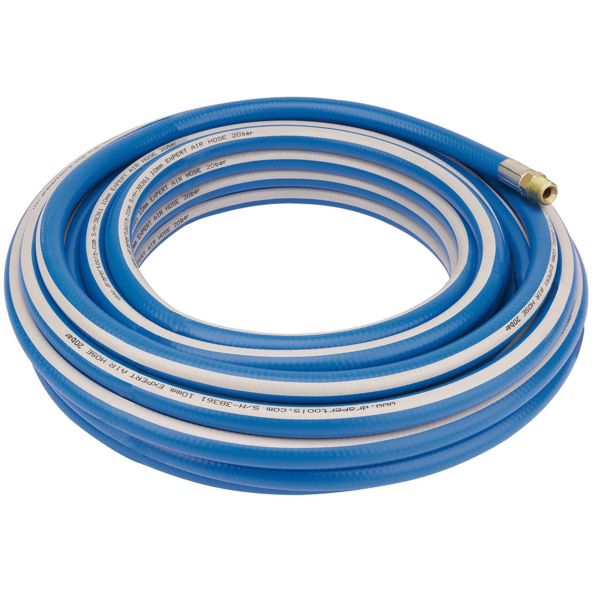 Draper Expert Air Line Hose 15m 10mm Bore 1/4" BSP 38361 White Rose Tools