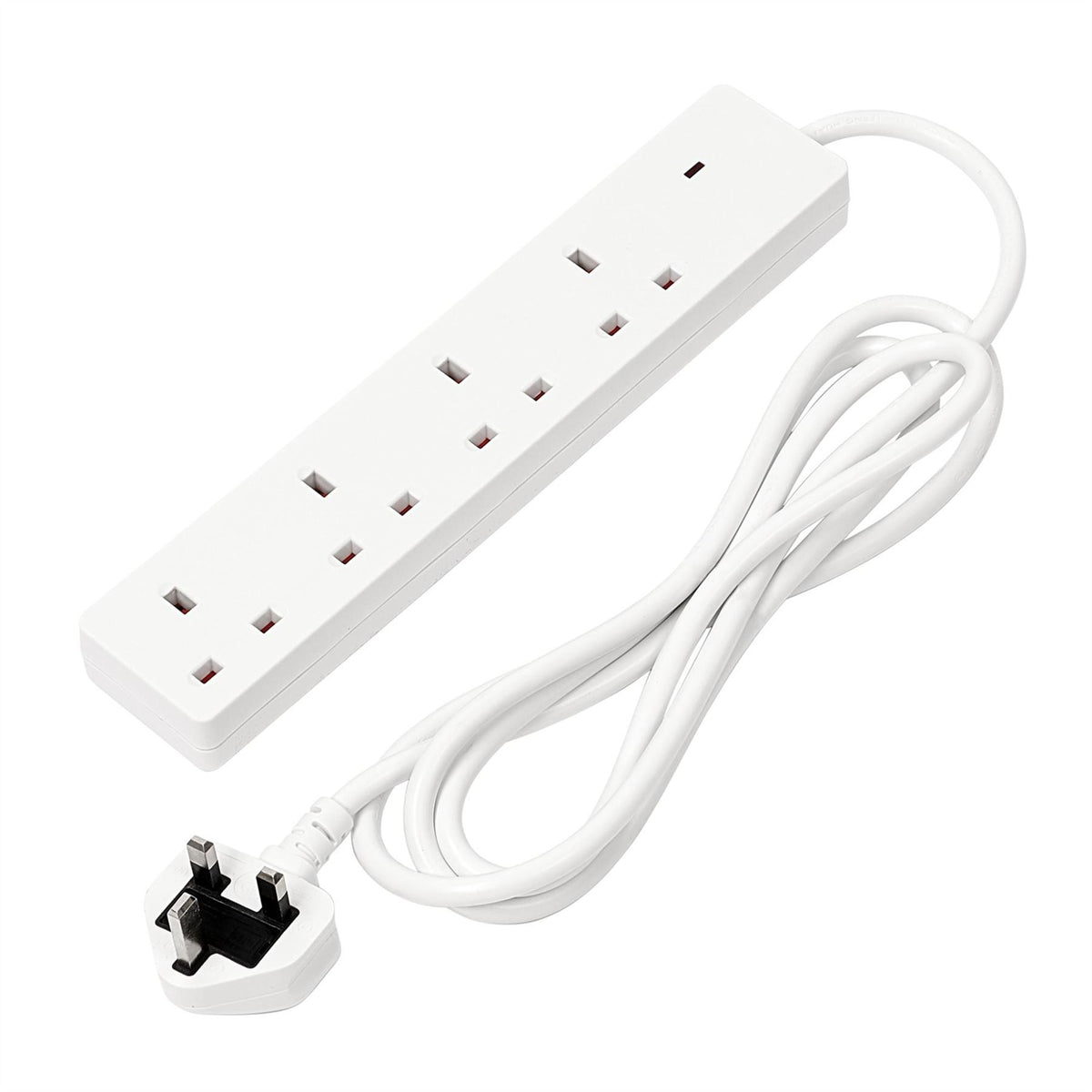 Draper 4 Way White Extension Lead 2m 30891 White Rose Tools