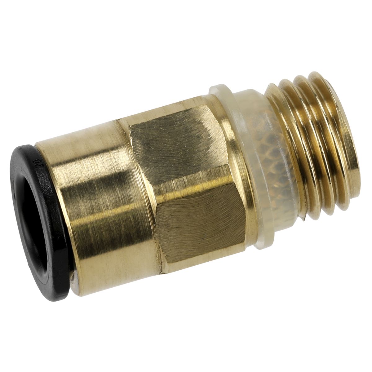 Sealey Brass SuperThread Straight Adaptor 8mm x 1/4"BSP Pack of 2 (John Guest Speedfit®)