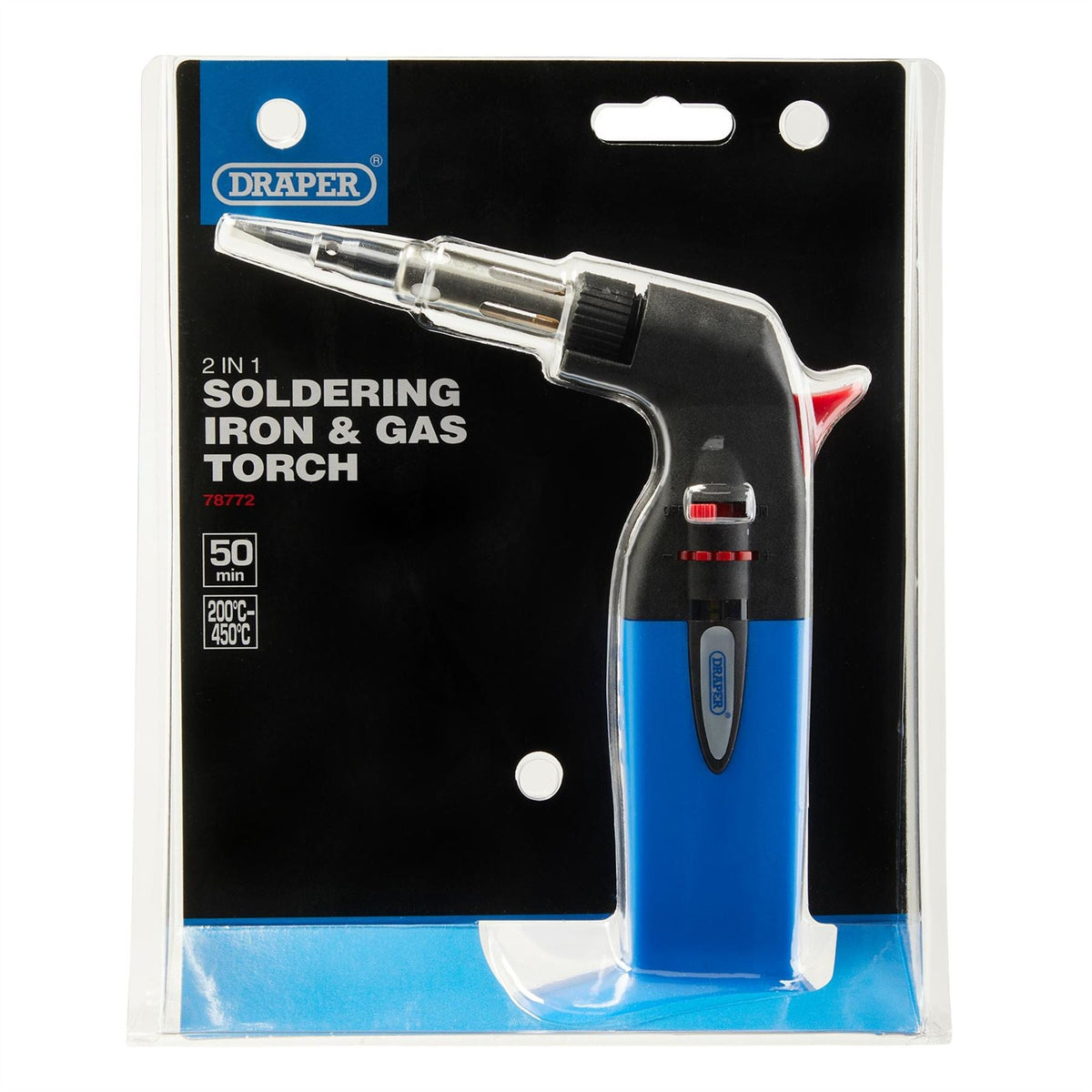 Draper 2 in 1 Soldering Iron and Gas Torch 78772 White Rose Tools