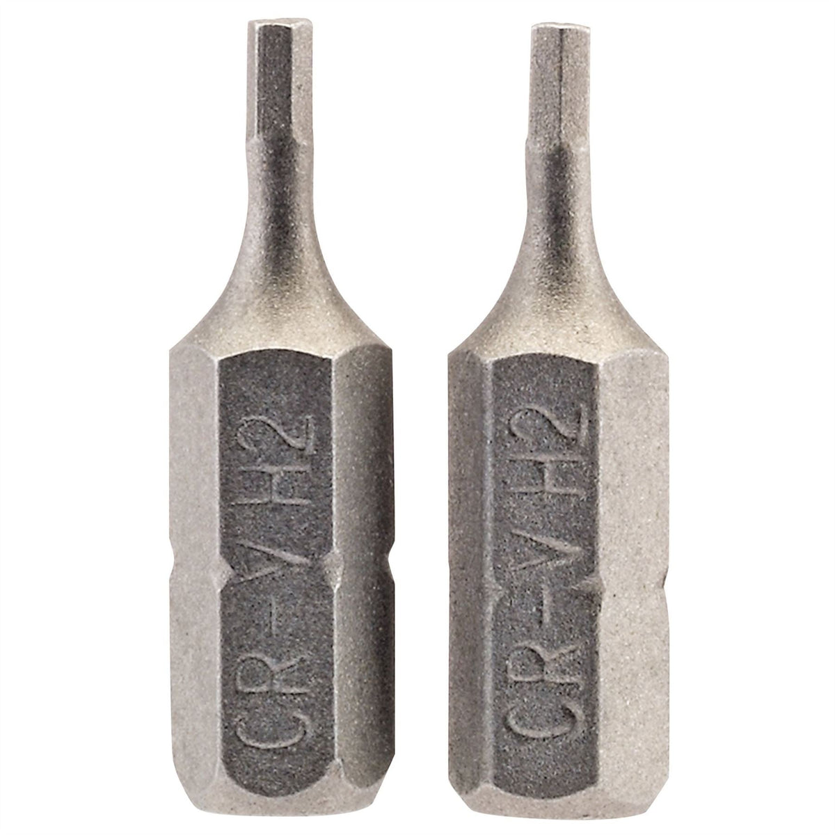 Draper Hexagonal Insert Bit 2mm 1/4" Hex 25mm Long (Pack of 2) 63945 White Rose Tools