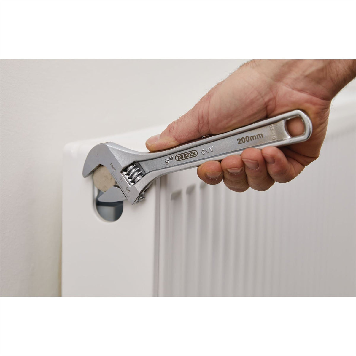Draper Adjustable Wrench 200mm 27mm 70396 White Rose Tools