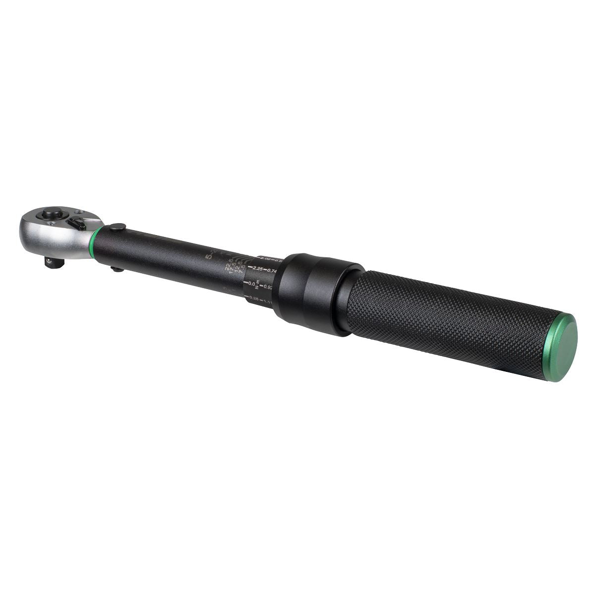 Sealey Premier Black Torque Wrench Micrometer Style 1/4"Sq Drive Calibrated 5-25Nm - Premier Black White Rose Tools