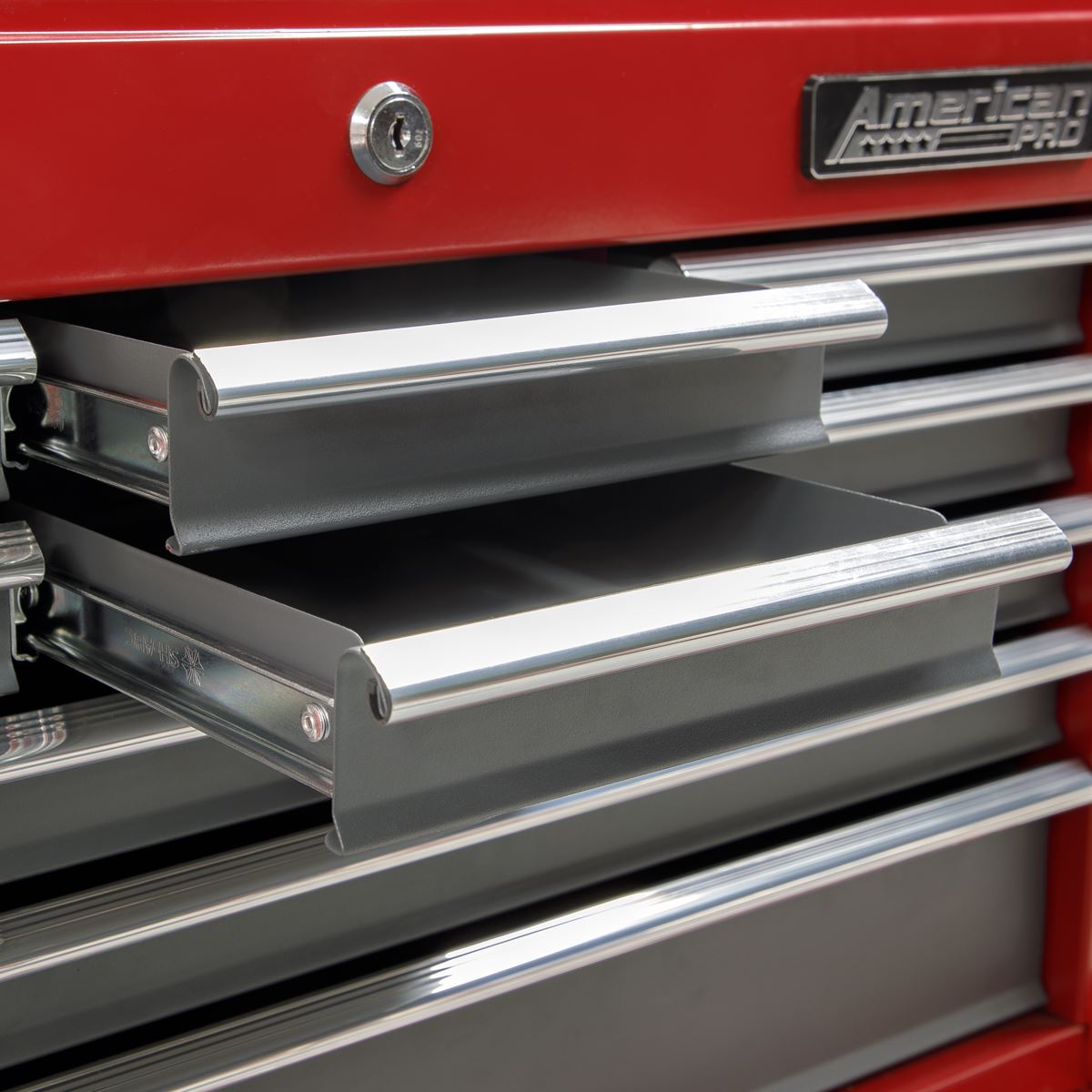 Sealey American Pro Topchest 9 Drawer with Ball-Bearing Slides - Red/Grey