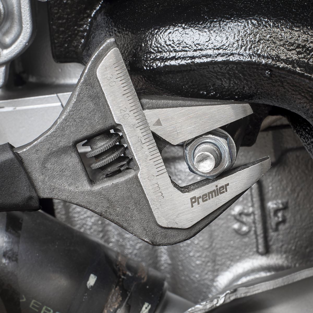 Sealey Premier Adjustable Wide Jaw Wrench 150mm White Rose Tools