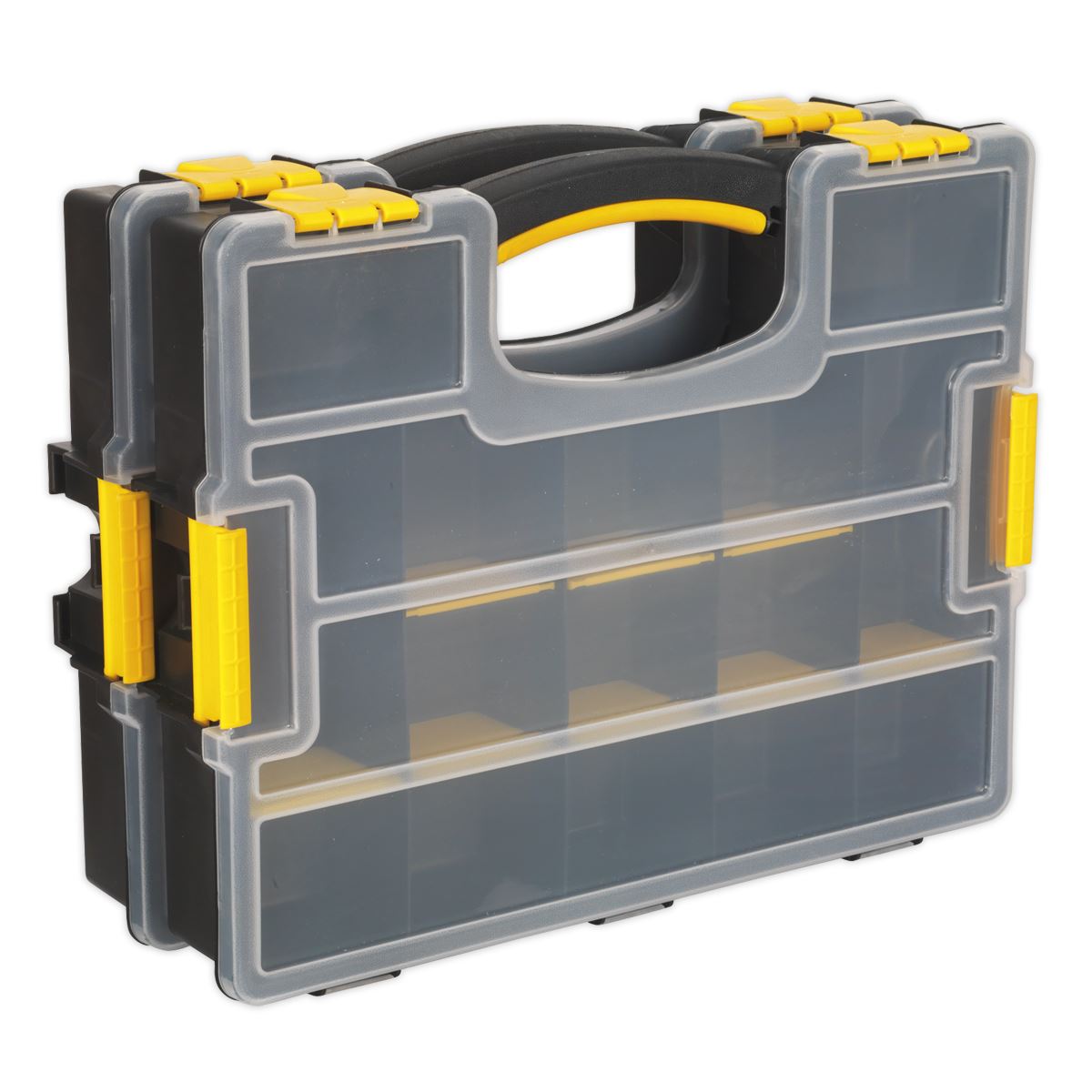 Sealey Stackable Parts Storage Case with Removable Compartments Tray Fixings