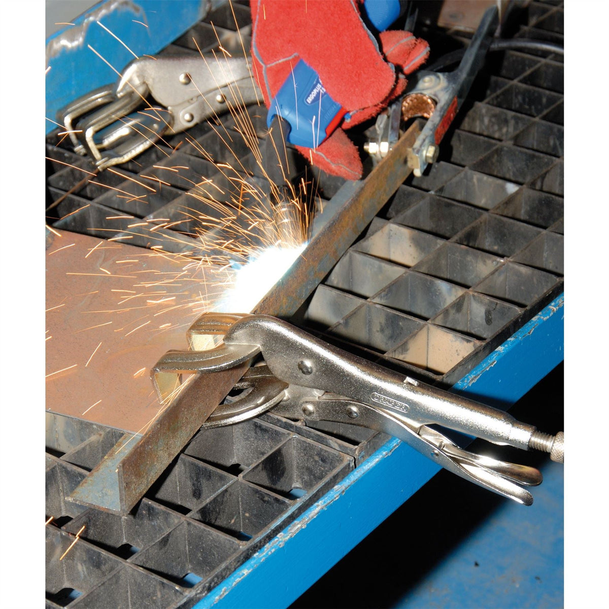 Draper Self Grip Welding Clamp 225mm 81650 White Rose Tools