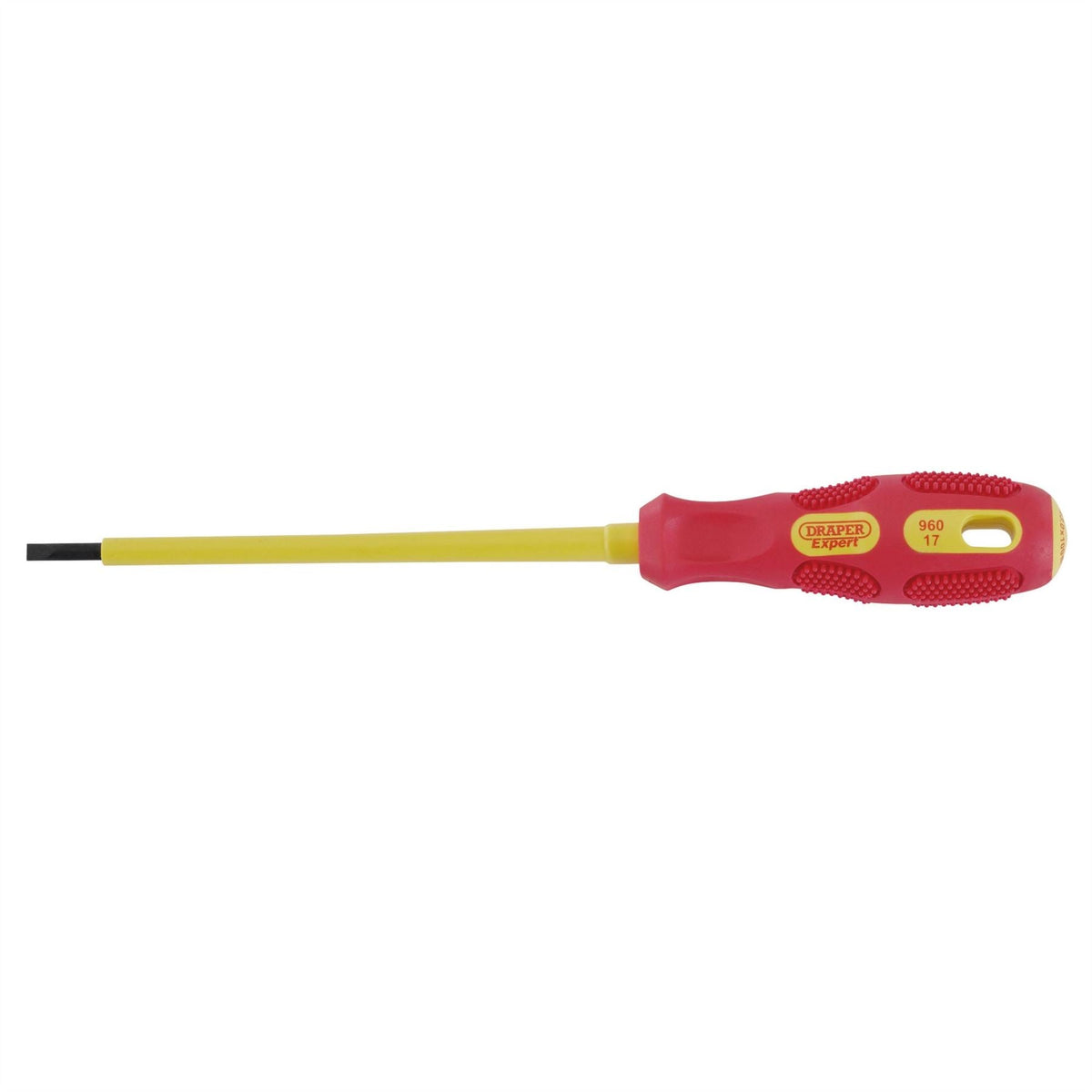 Draper Expert VDE Approved Fully Insulated Plain Slot Screwdriver 3 x 100mm 69212 White Rose Tools
