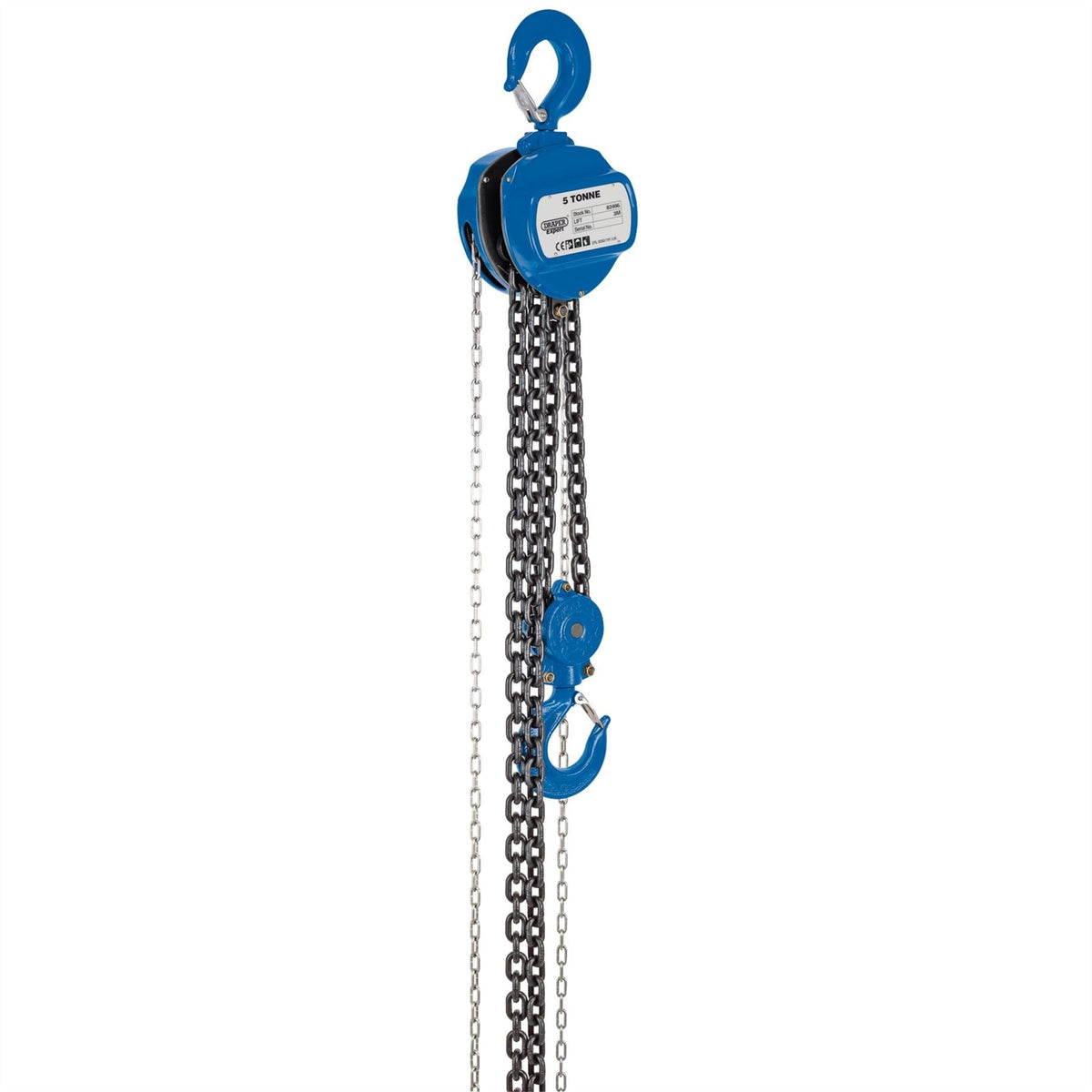 Draper Expert Chain Hoist/Chain Block 5 Tonne 82466 White Rose Tools