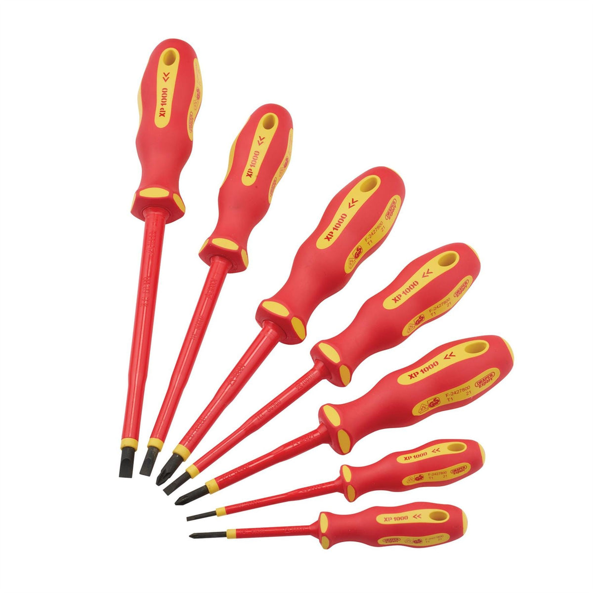 Draper XP1000 VDE Screwdriver Set (7 Piece) 64694 White Rose Tools