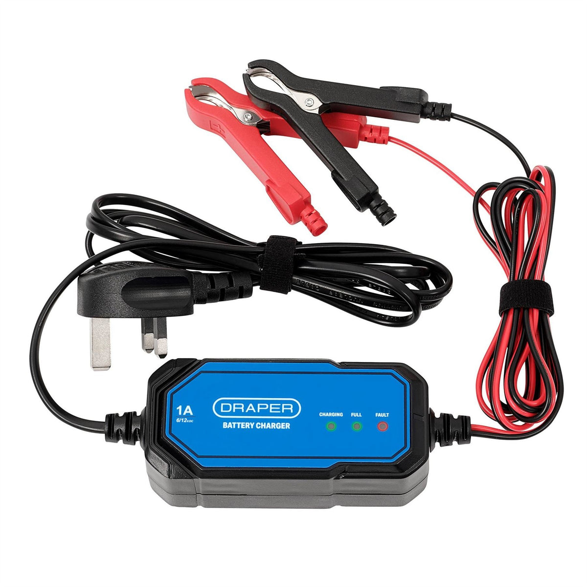 Draper 1A 6/12V Smart Battery Charger 32295 White Rose Tools