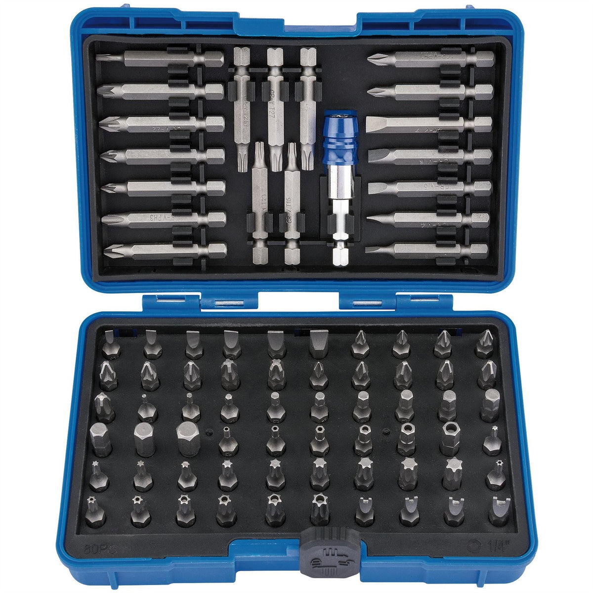 Draper Screwdriver and Bit Holder Set (80 Piece) 82396 White Rose Tools