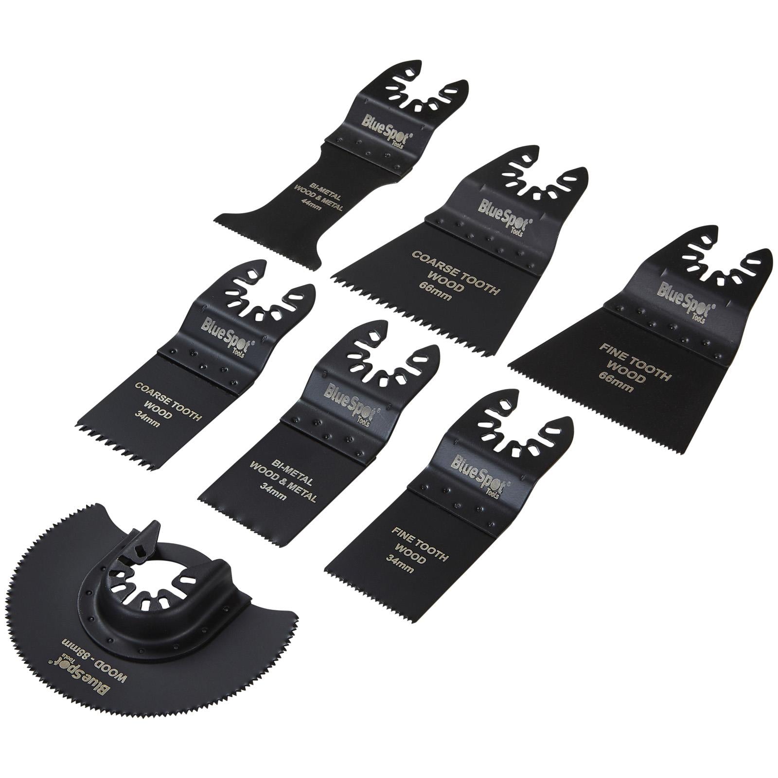 BlueSpot Multi Tool Blade Set OMT 7 Piece White Rose Tools