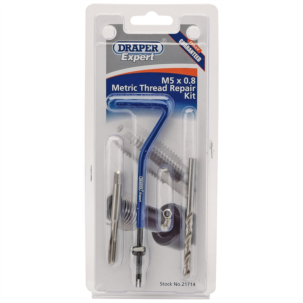 Draper Expert Metric Thread Repair Kit M5 x 0.8 21714 White Rose Tools