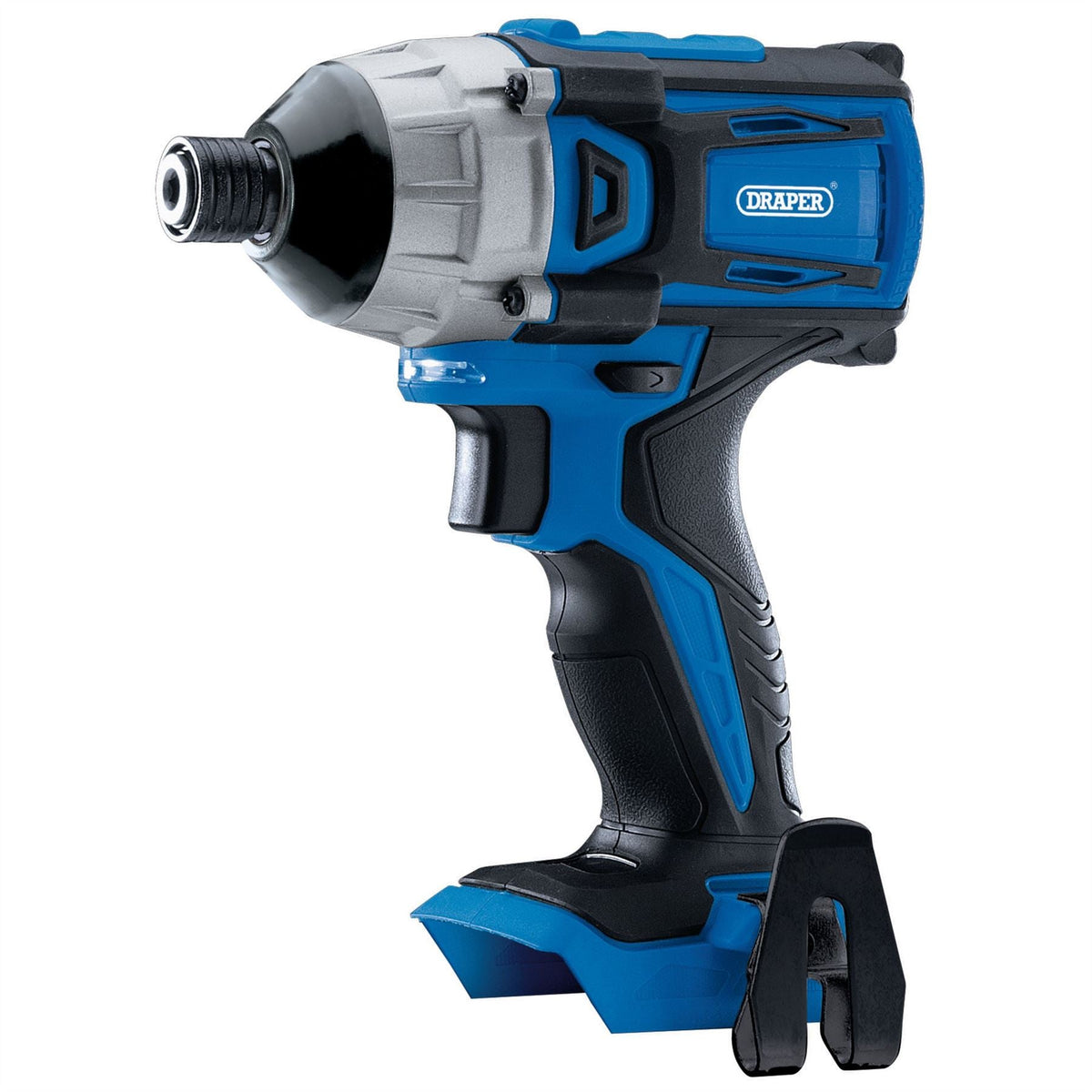 Draper D20 20V Brushless Impact Driver 1/4" Hex. 180Nm (Sold Bare) 55375 White Rose Tools