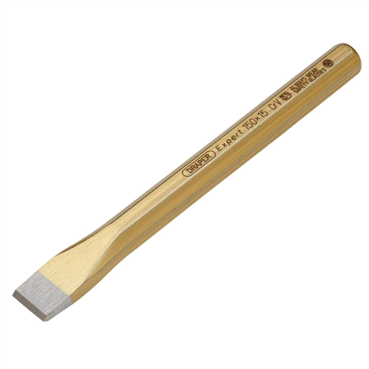 Draper Expert Octagonal Flat Cold Chisel 15 x 150mm 51554 White Rose Tools