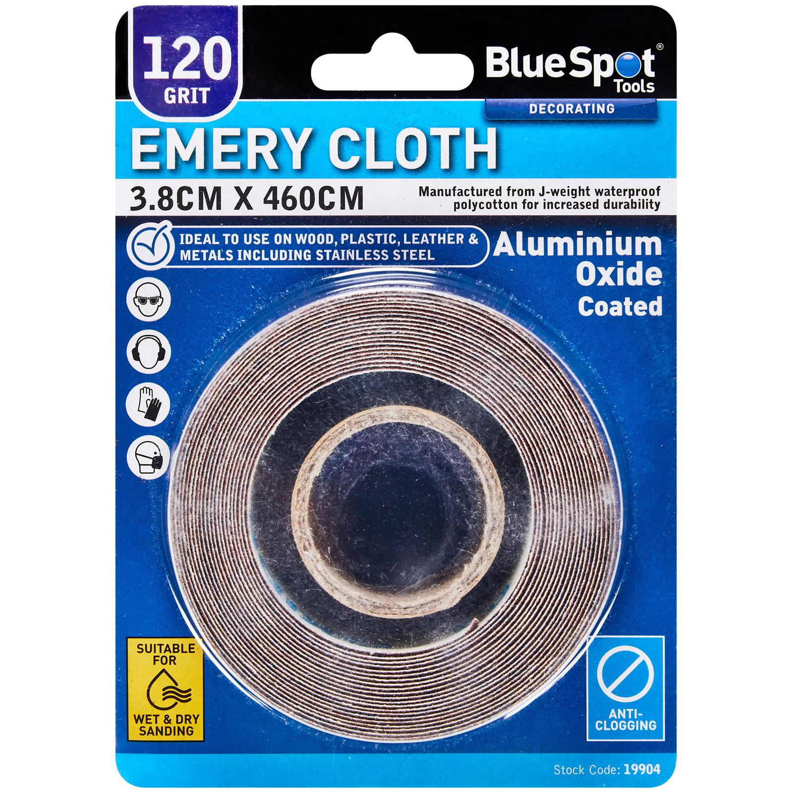 BlueSpot Emery Cloth Roll 38mm x 4600mm 120 Grit