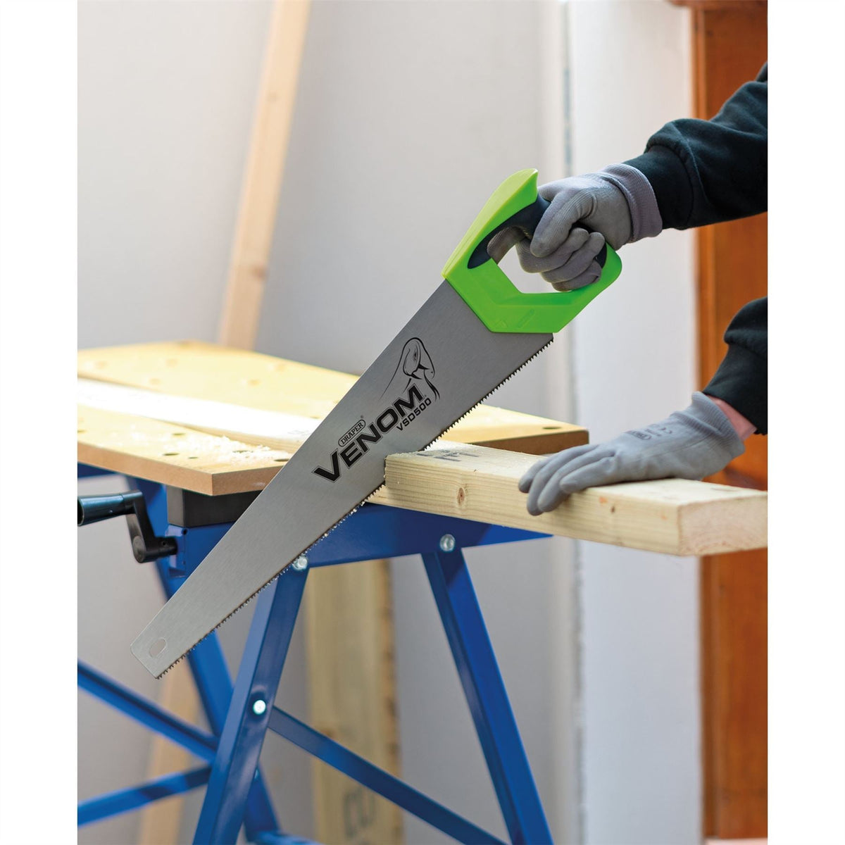 Draper Venom® First Fix Double Ground Handsaw 500mm 7tpi/8ppi 82194 White Rose Tools