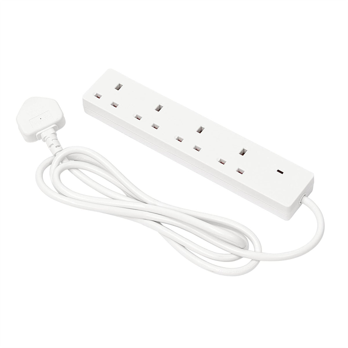 Draper 4 Way White Extension Lead 2m 30891 White Rose Tools