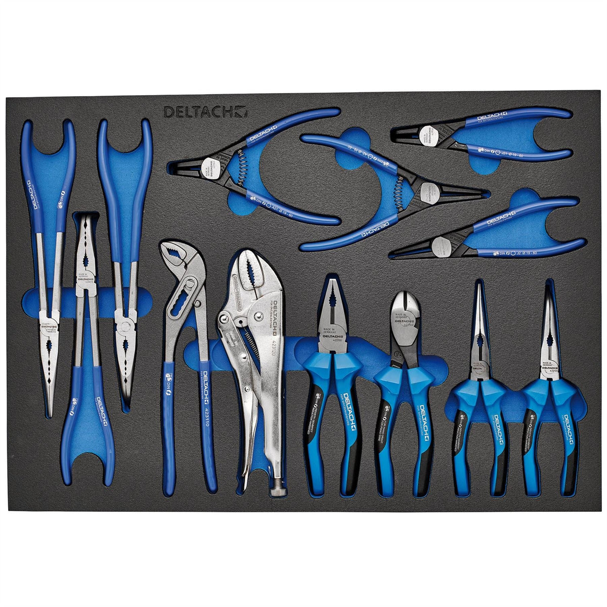 Bunker Pliers Set in EVA Foam Inlay (13 Piece) 29582 White Rose Tools