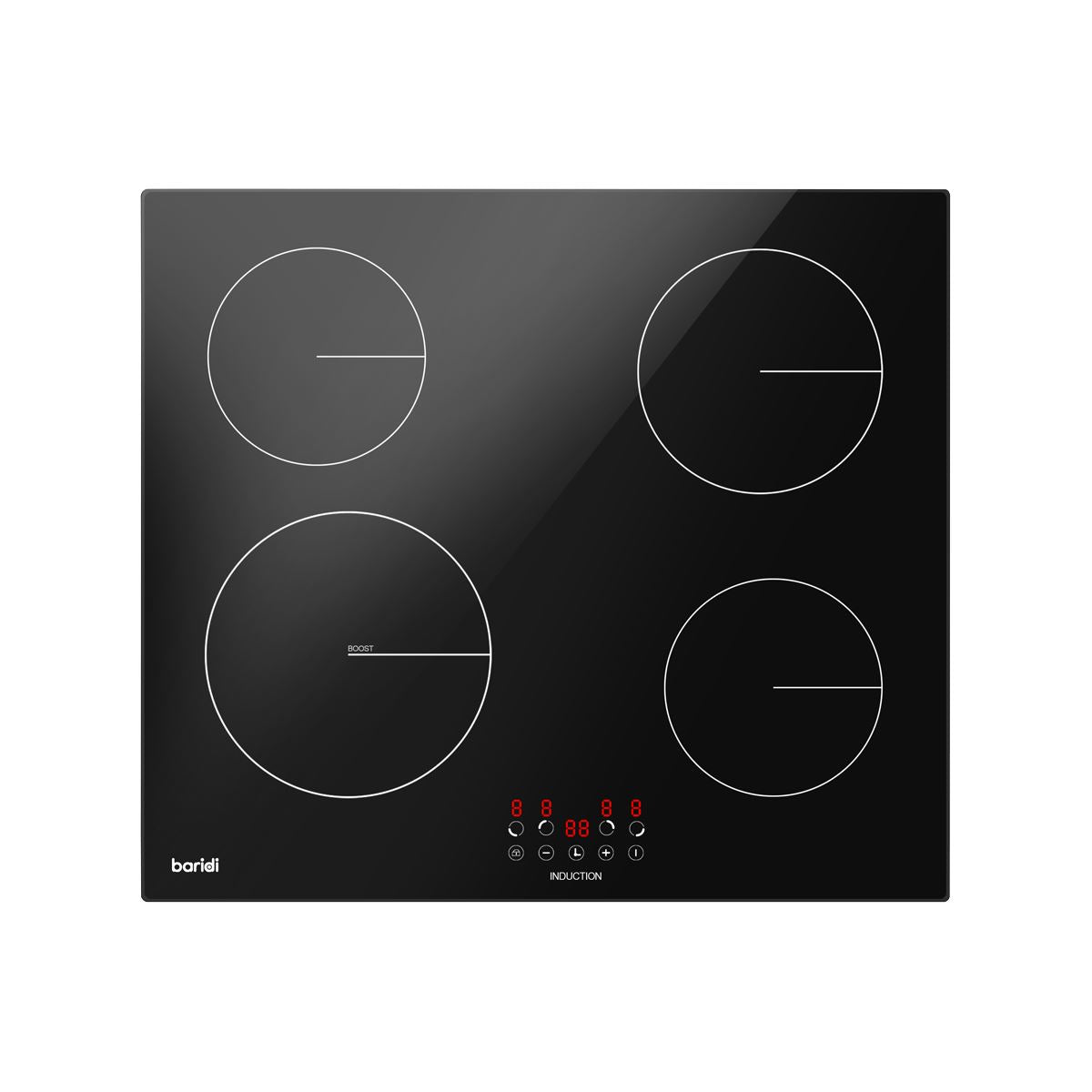 White glass on sale induction hob