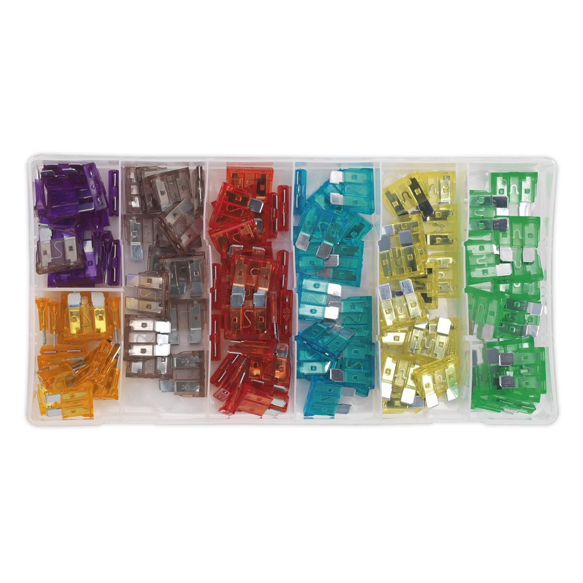 Sealey 120 Piece Automotive Fuse Assortment Blade Car Motorbike Van 3-30 Amp