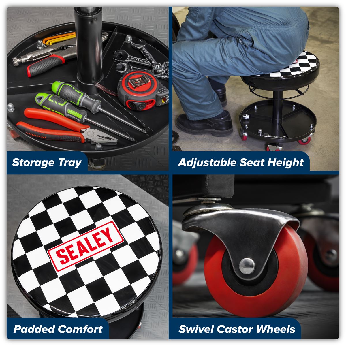 Sealey Pneumatic Mechanic's Seat