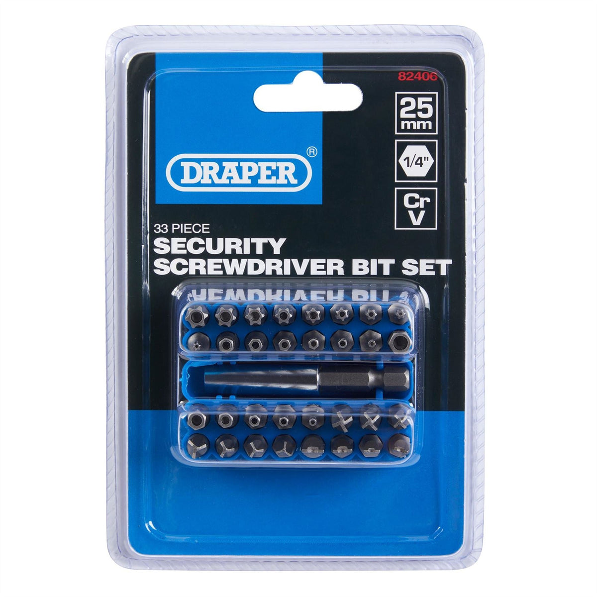 Draper Security Bit Set (33 Piece) 82406 White Rose Tools
