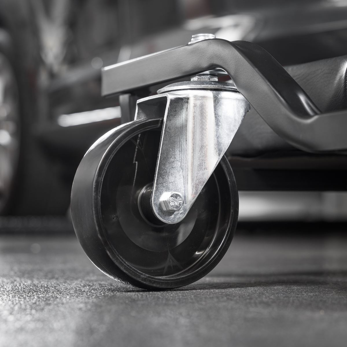 Sealey Steel Creeper with 4 Rough Ground Wheels