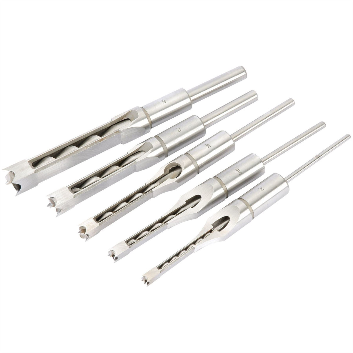Draper Hollow Square Mortice Chisel and Bit Set (5 Piece) 40406 White Rose Tools