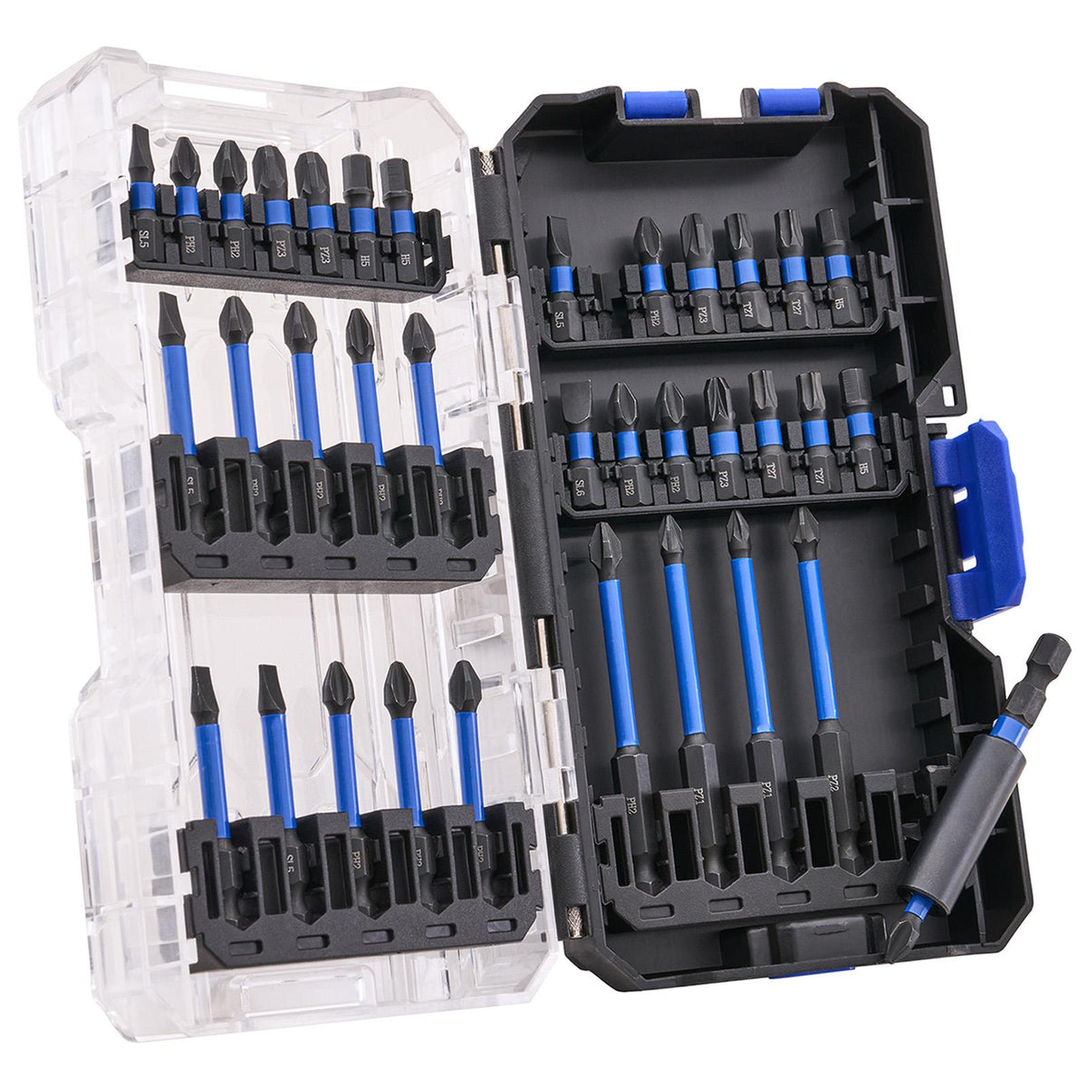 Faithfull 36 Piece Impact Screwdriver Bit Set in Carry Case FAISB36IMP White Rose Tools