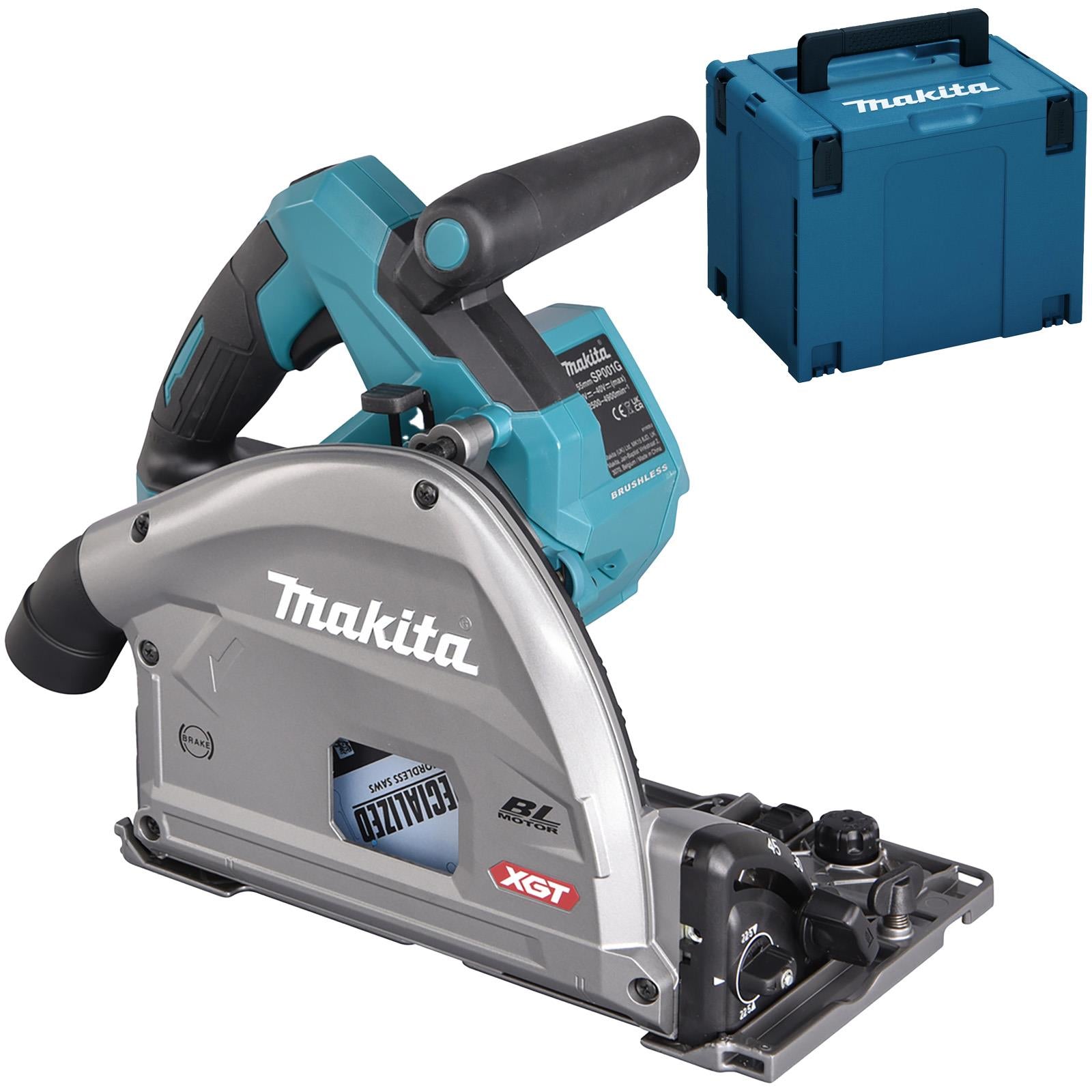 Makita Plunge Cut Circular Saw 165mm 40V Max XGT in MakPac Type 4 Case Body Only SP001GZ03