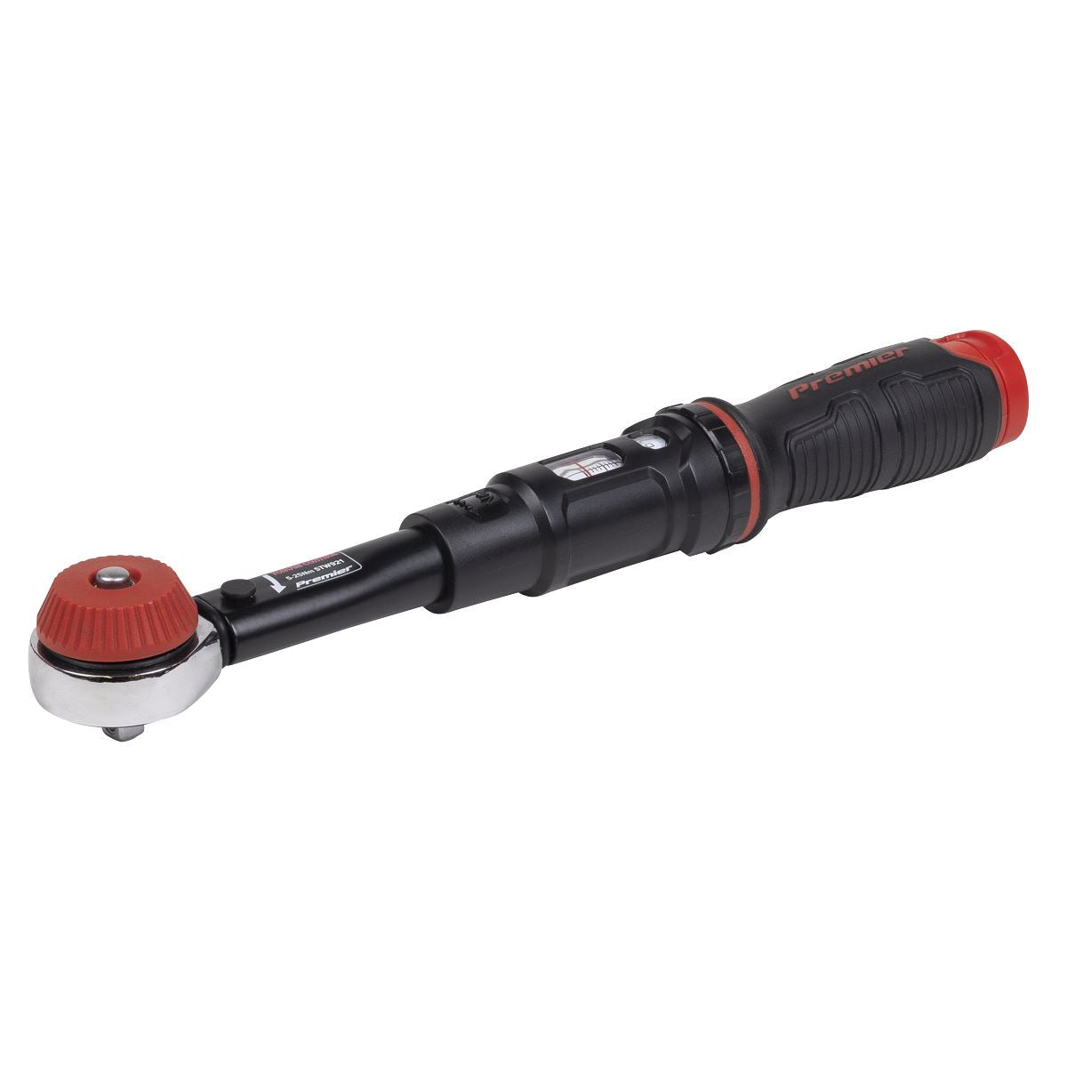 Sealey Premier Black Calibrated Micrometer Torque Wrench with 1/4"Sq Push-Through Drive 5-25Nm White Rose Tools