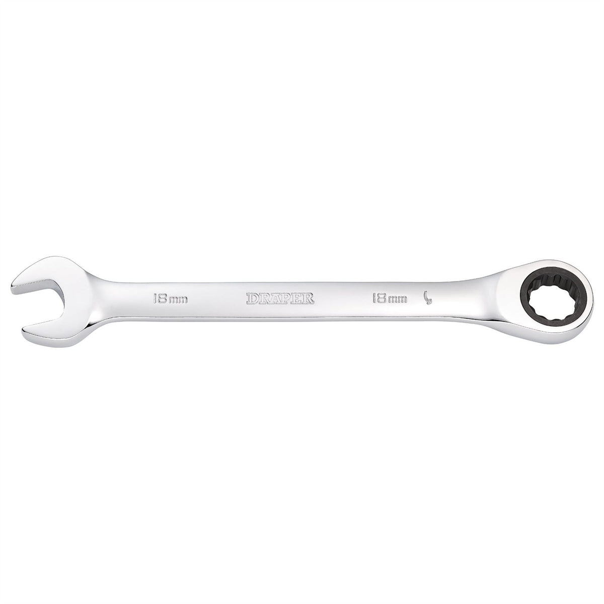 Draper Metric Ratcheting Combination Spanner 18mm 31015 White Rose Tools